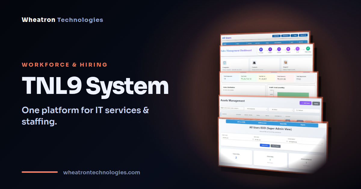 TNL9 System — One platform for IT services & staffing.